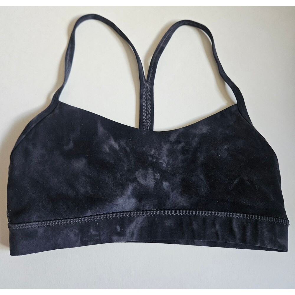 lululemon flow y nulu sports bra black size 6